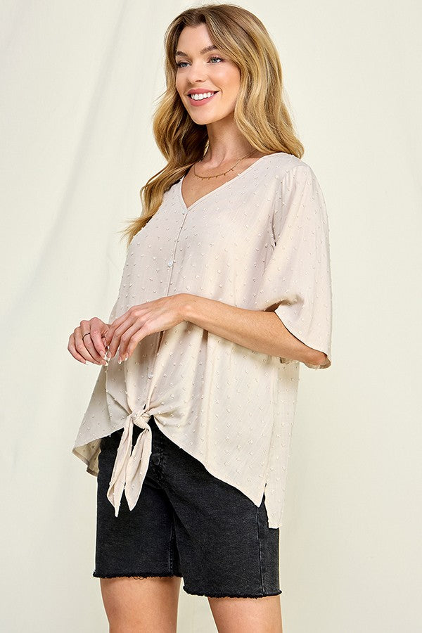 Maya Textured Knot Top