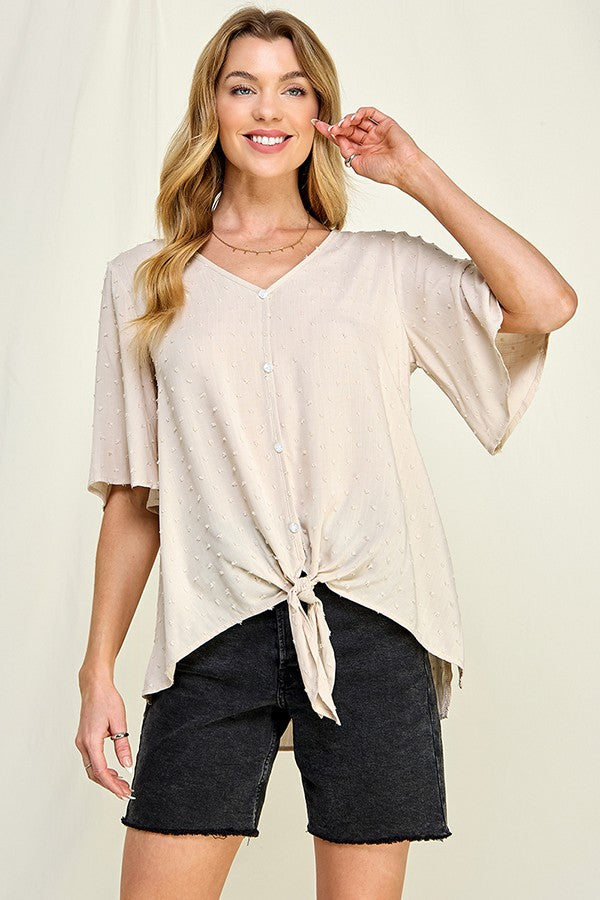 Maya Textured Knot Top