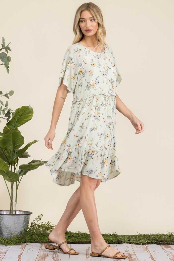 Sophie Spring Dress (Butterfly Green)