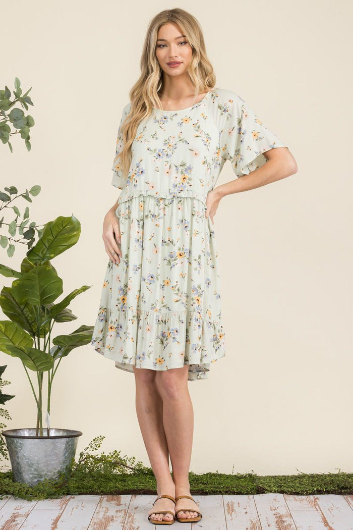 Sophie Spring Dress (Butterfly Green)