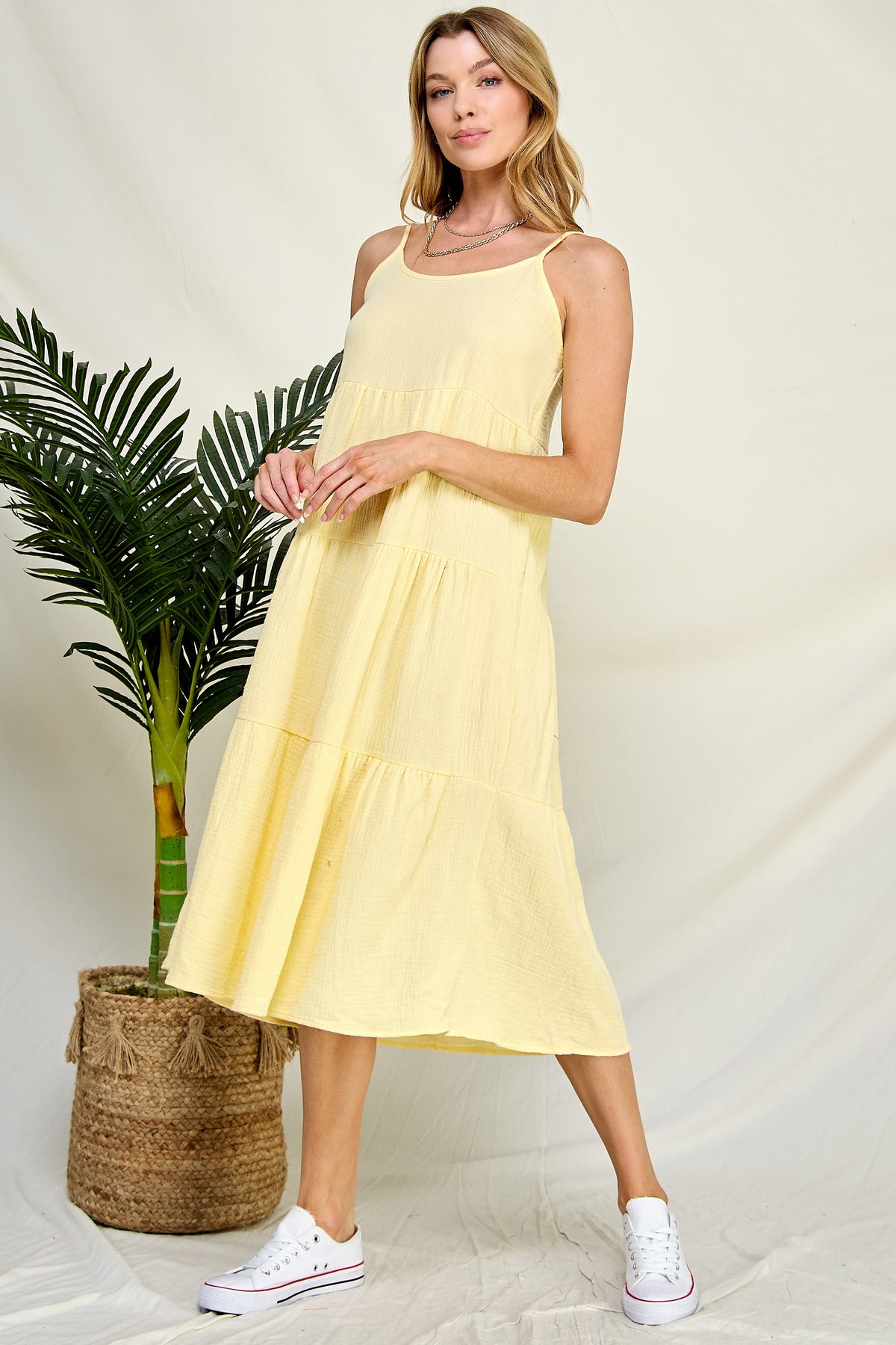 Sophia Tiered Dress (Yellow)