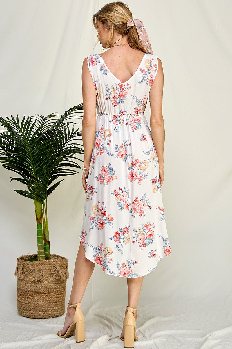 Olivia Floral Delight Dress (Ivory)