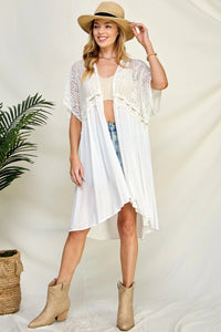 Seraphina Lace Kimono (White)