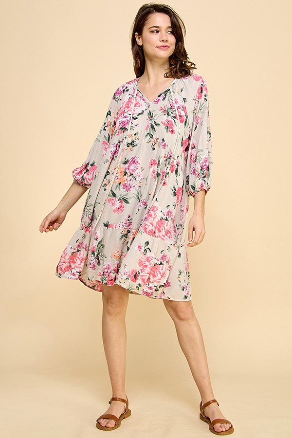 Lila Floral Dress (Pink)