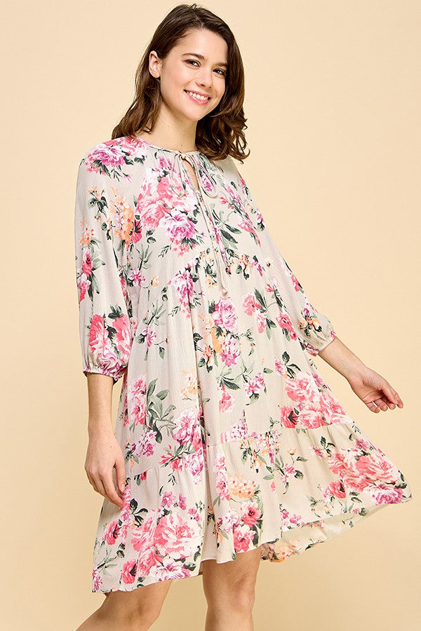 Lila Floral Dress (Pink)