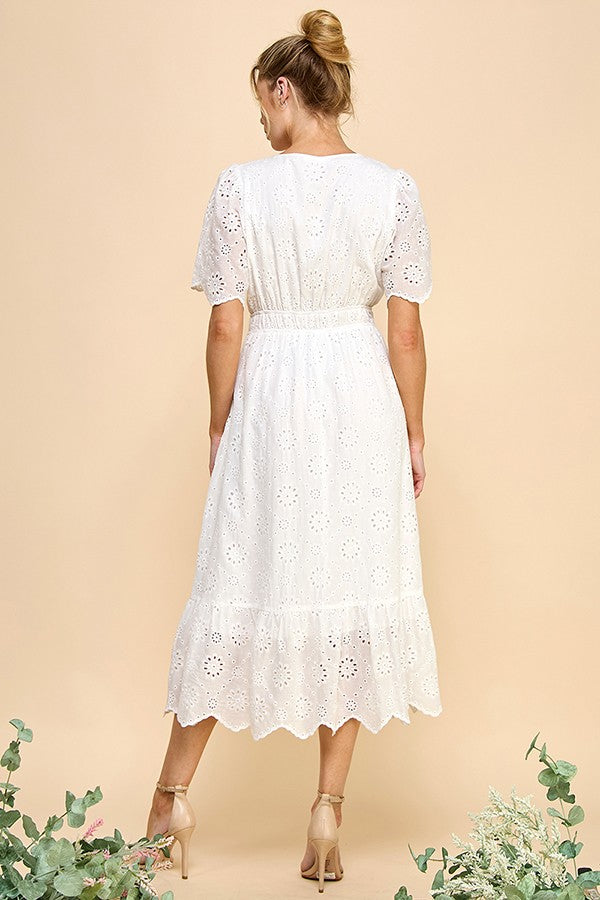 Amelia Lace Dress (White)