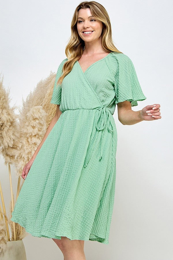 Harper Woven Dress (Sage)