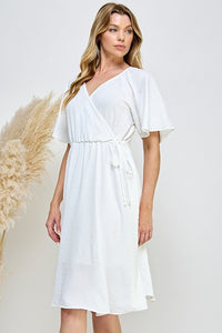 Charlotte Woven Dress (White)