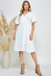 Charlotte Woven Dress (White)