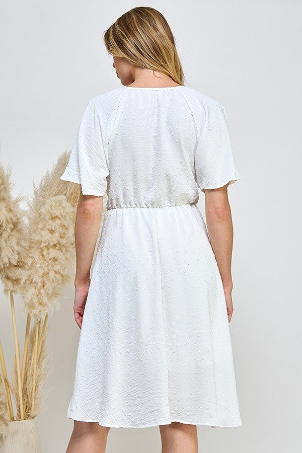 Charlotte Woven Dress (White)