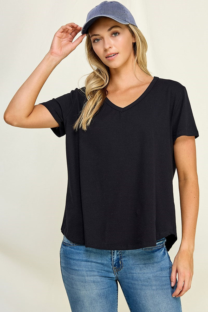 Hudson Short Sleeve Top (Black)