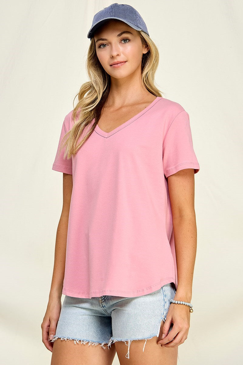 Hudson Short Sleeve Top (Pink)