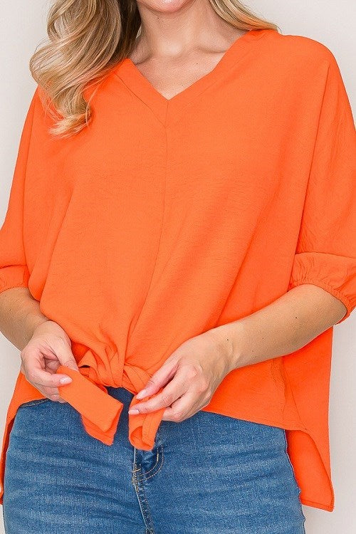 Celina Front Knot Top