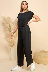 Ava Round Neck Jumpsuit (Black)