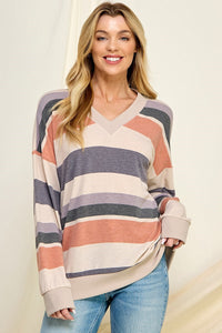 Serafina Striped Long Sleeve Top