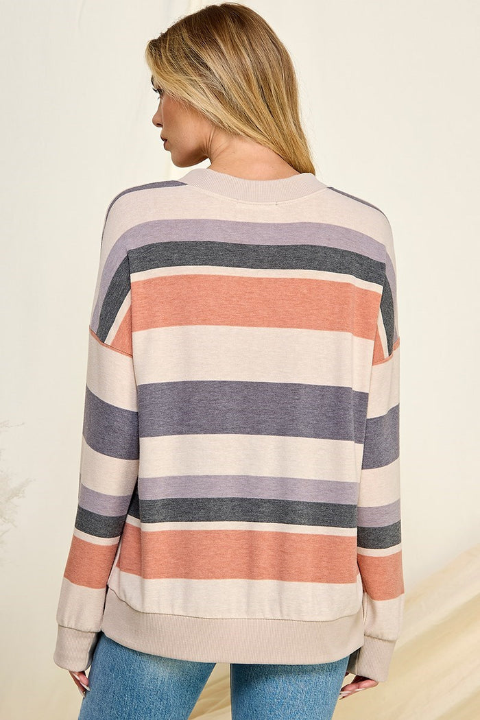 Serafina Striped Long Sleeve Top