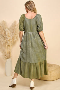 Allie Olive Midi Dress