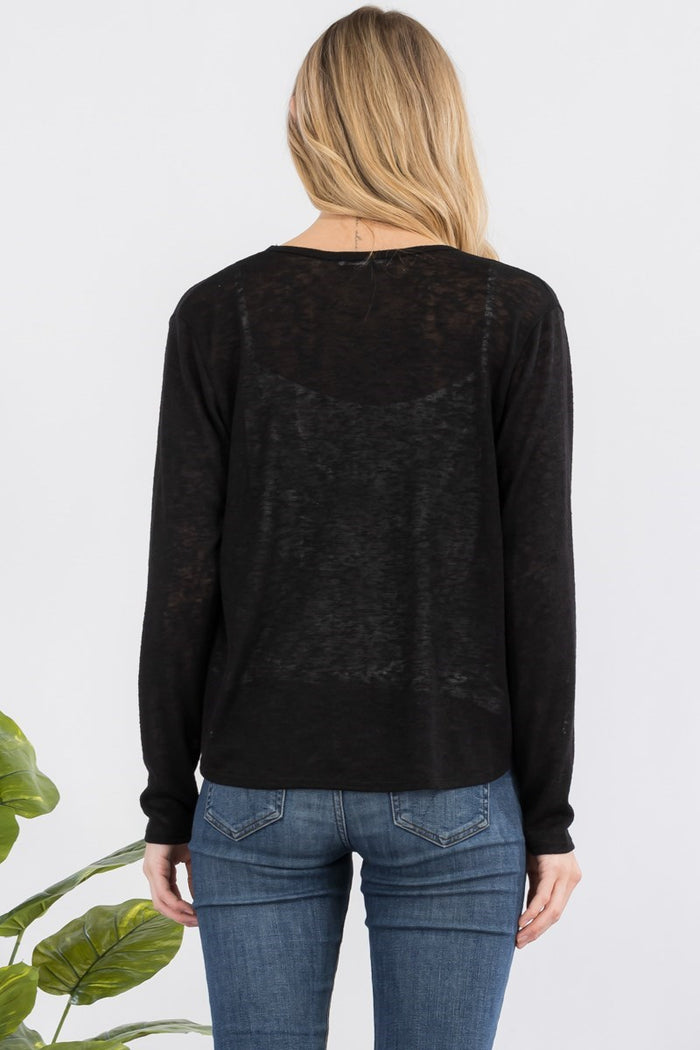 Ruelle Essential Knit Cardigan (Black)