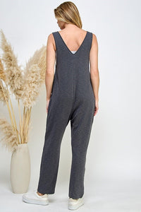 Zara Ribbed Jumpsuit (Grey)