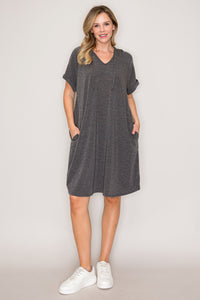 Sierra Hoodie Pocket Dress (Grey)