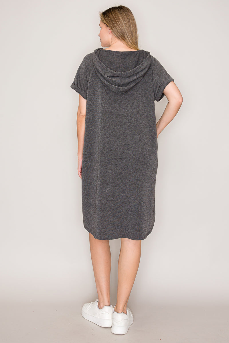 Sierra Hoodie Pocket Dress (Grey)