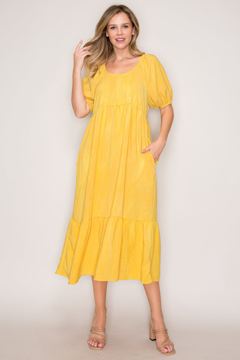 Allie Olive Midi Dress