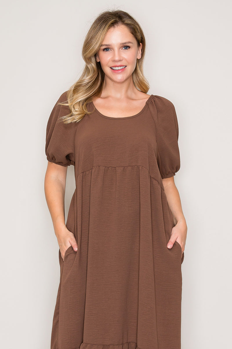 Allie Olive Midi Dress