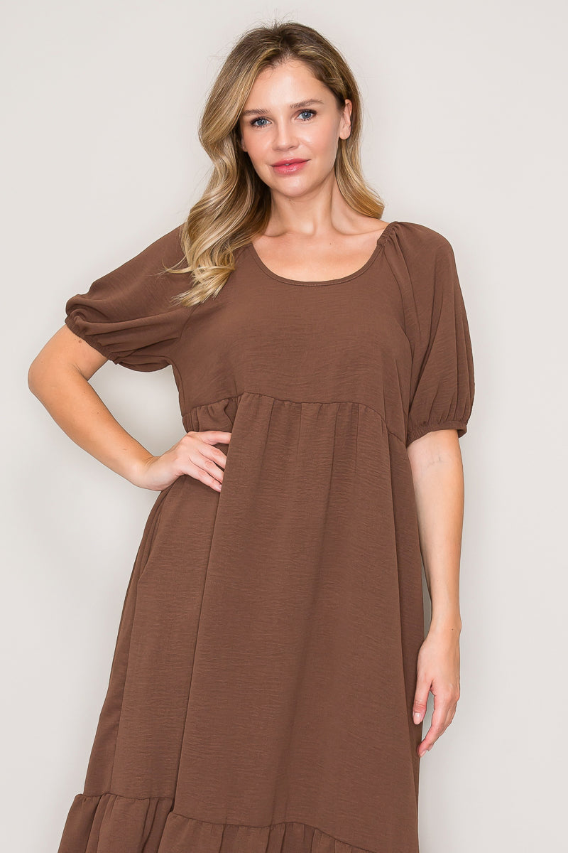 Allie Olive Midi Dress