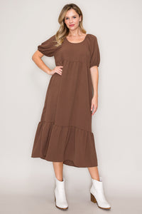 Allie Olive Midi Dress