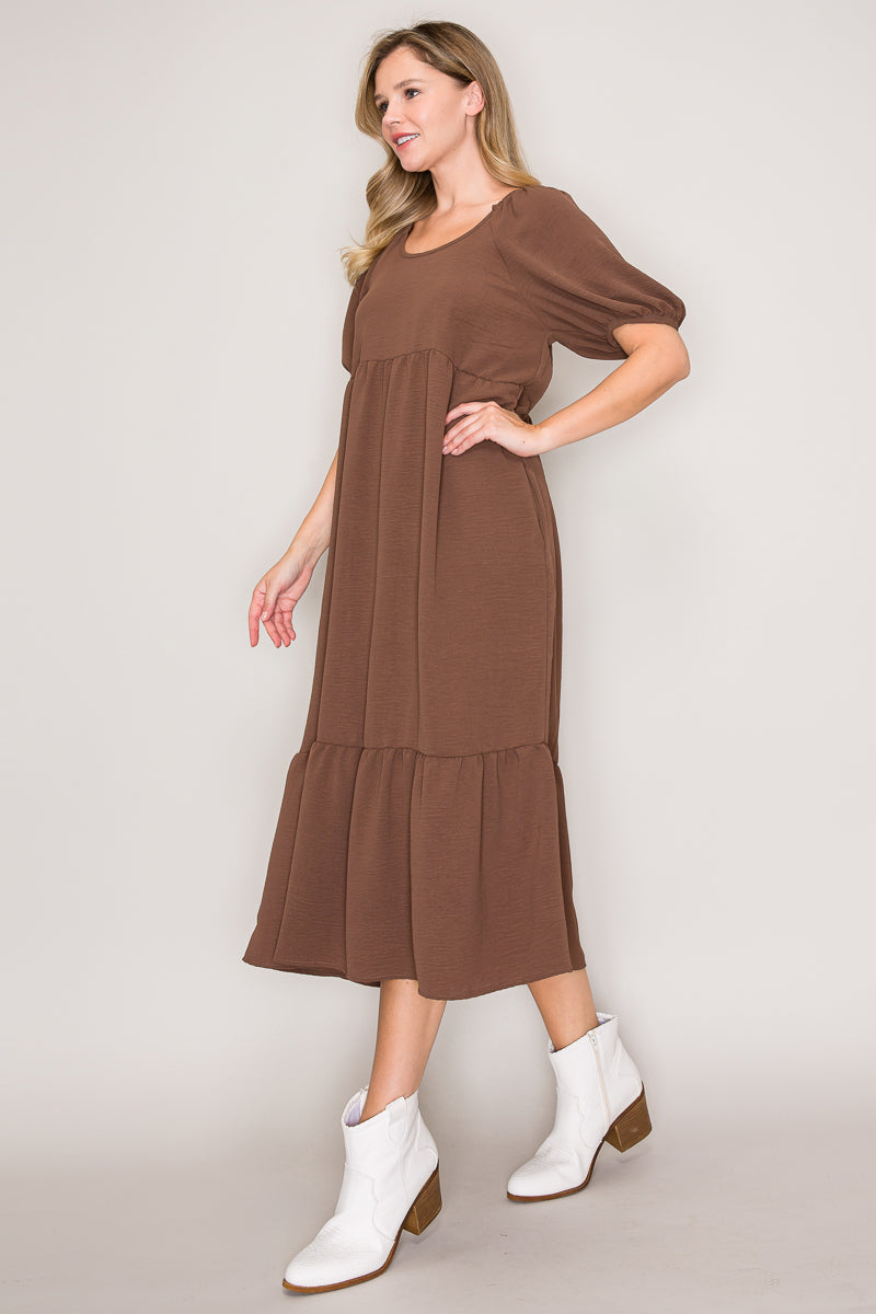 Allie Olive Midi Dress