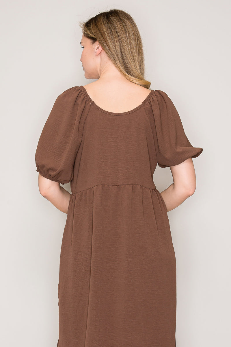 Allie Olive Midi Dress