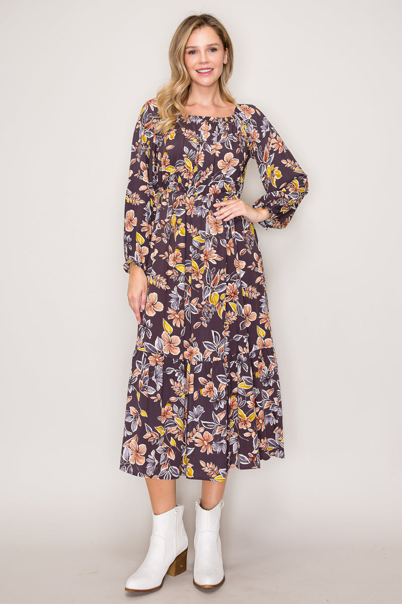 Anita Floral Midi Dress