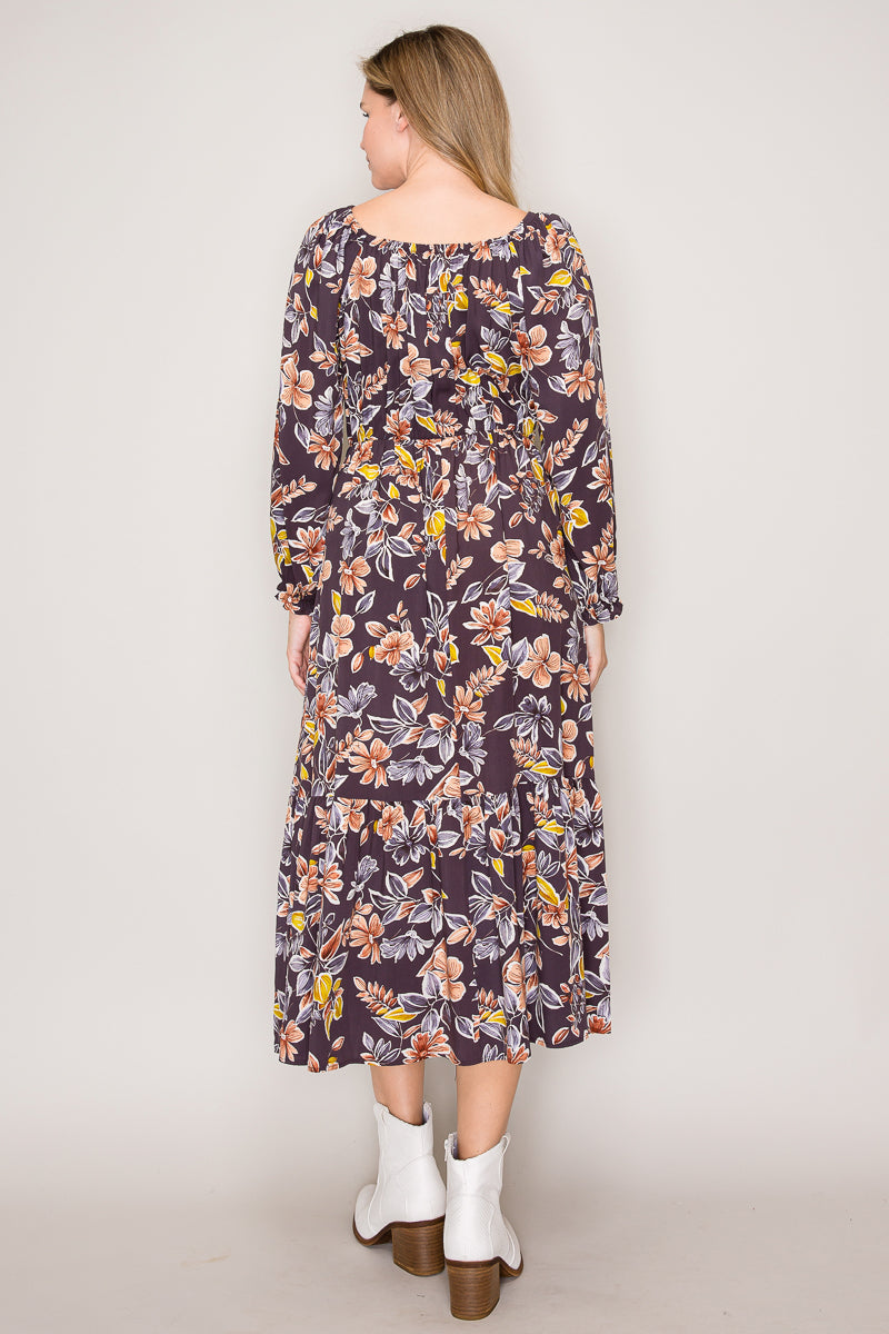 Anita Floral Midi Dress