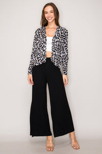 Leopard Woven Pull Over