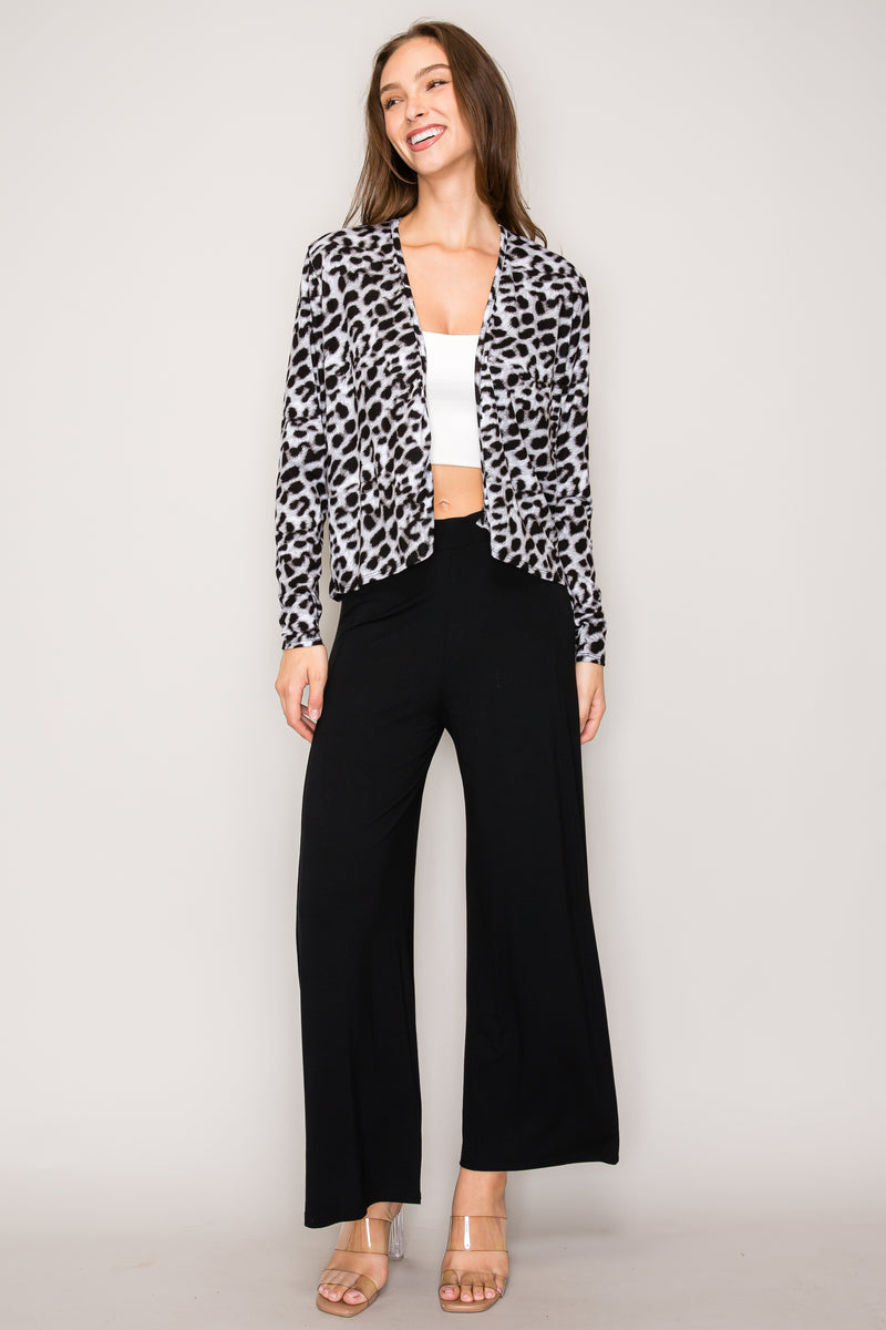 Leopard Woven Pull Over