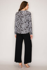 Leopard Woven Pull Over