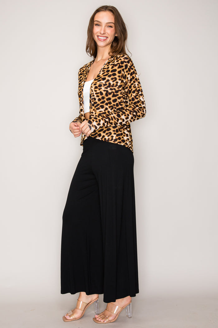 Leopard Woven Pull Over