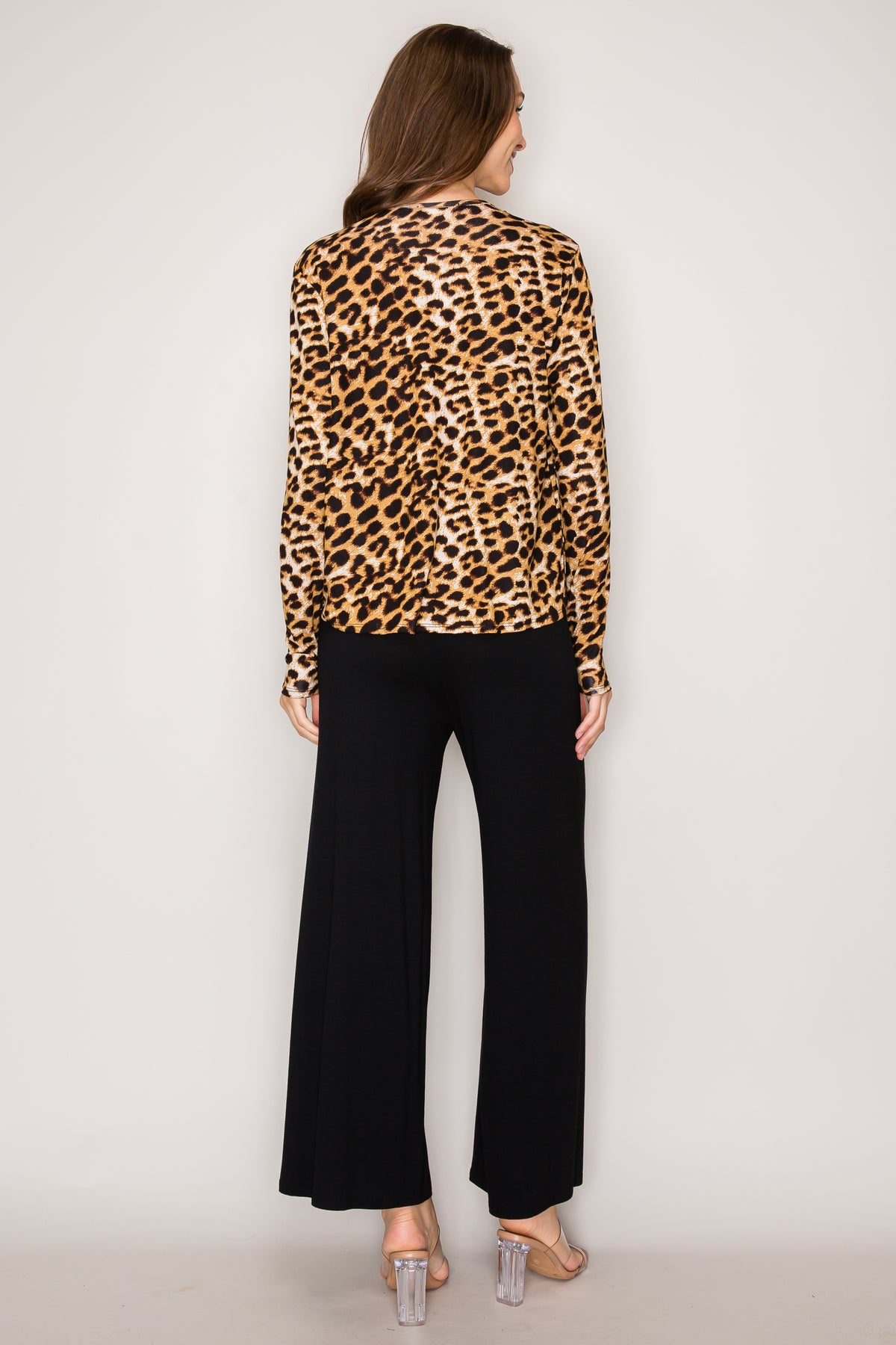 Leopard Woven Pull Over