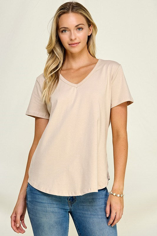 Hudson Short Sleeve Top (Oatmeal)